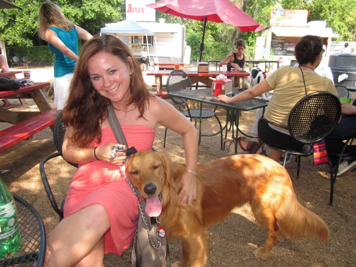 Kate Butterly with her soul dog Charlie