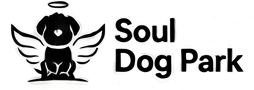 Soul Dog Park — a dog with angel wings and a halo